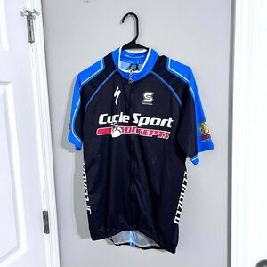 Squadra Black & Blue Cycle Sport Quarter Zip Cycling Top